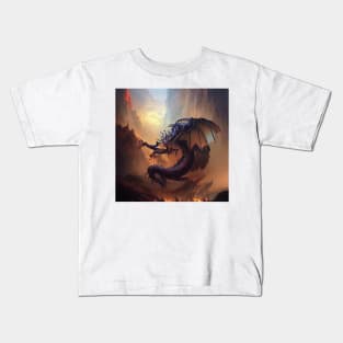 Dragon in the mountains Kids T-Shirt